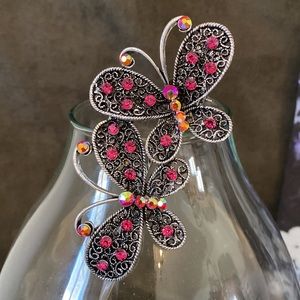 # 56  Sparkly Butterfly hair clip
